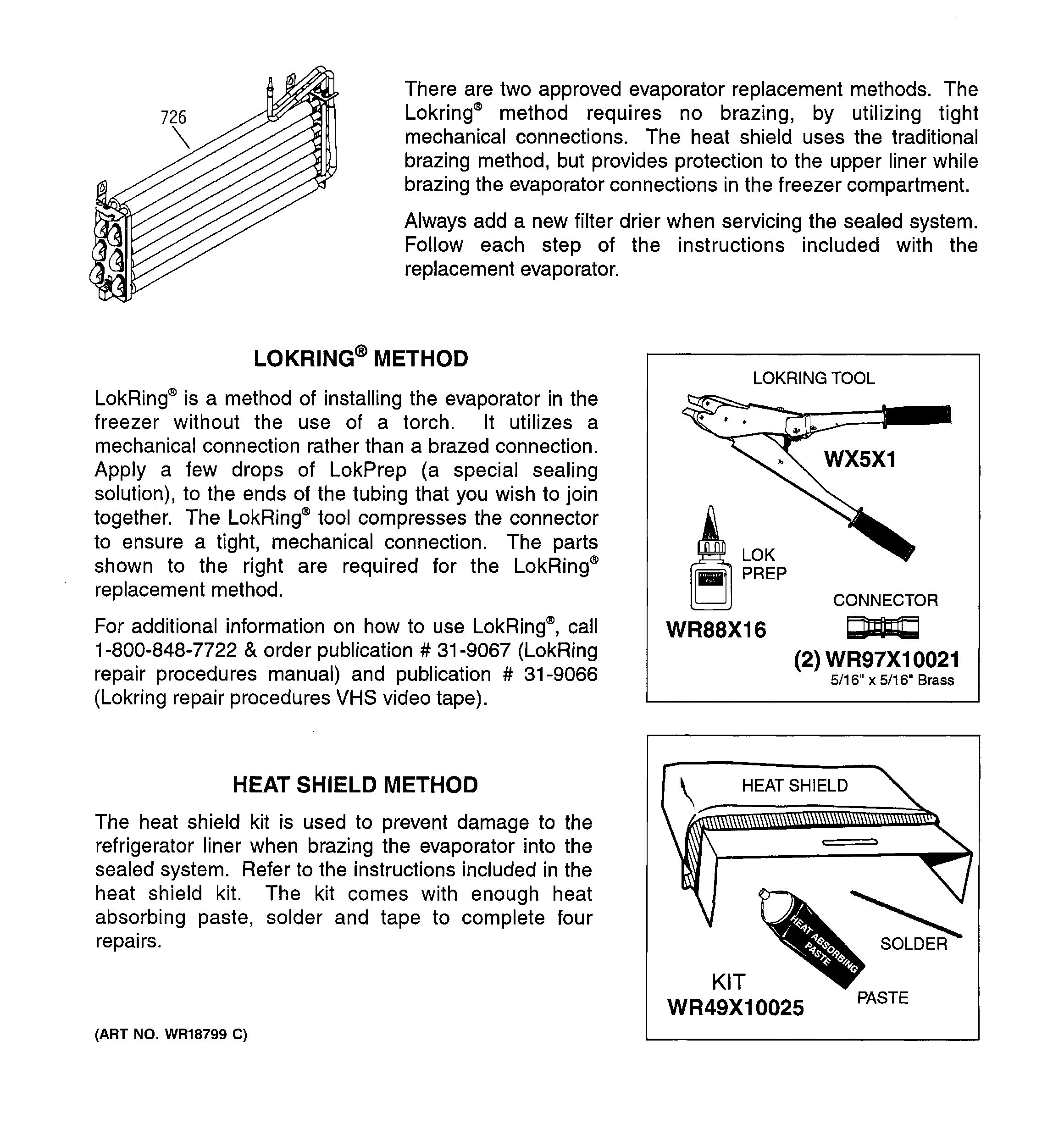 Evaporator instructions