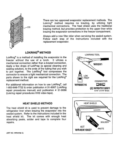 Evaporator instructions