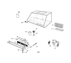 GE ZV671WSS range hood diagram