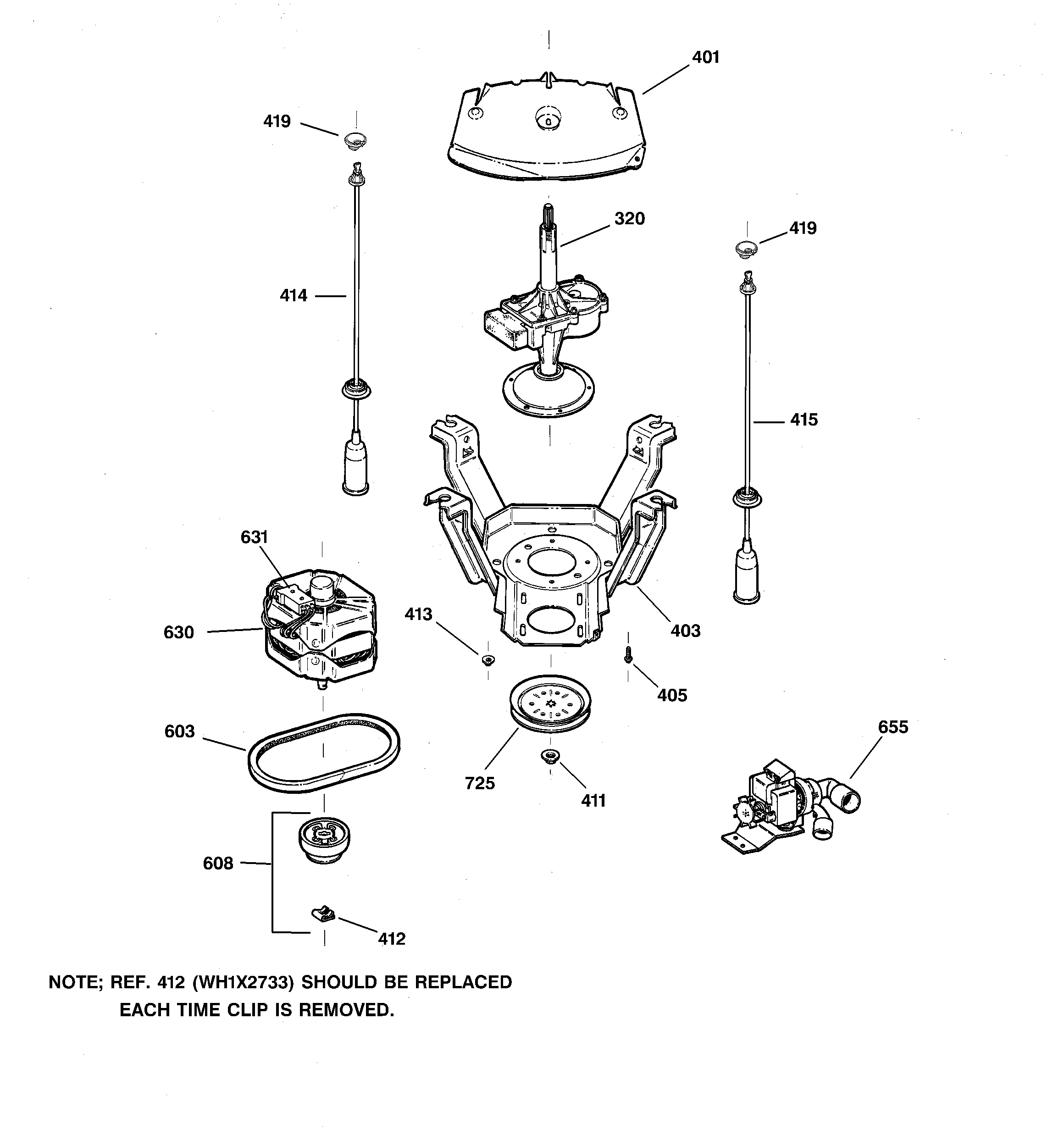 Suspension, pump & drive components