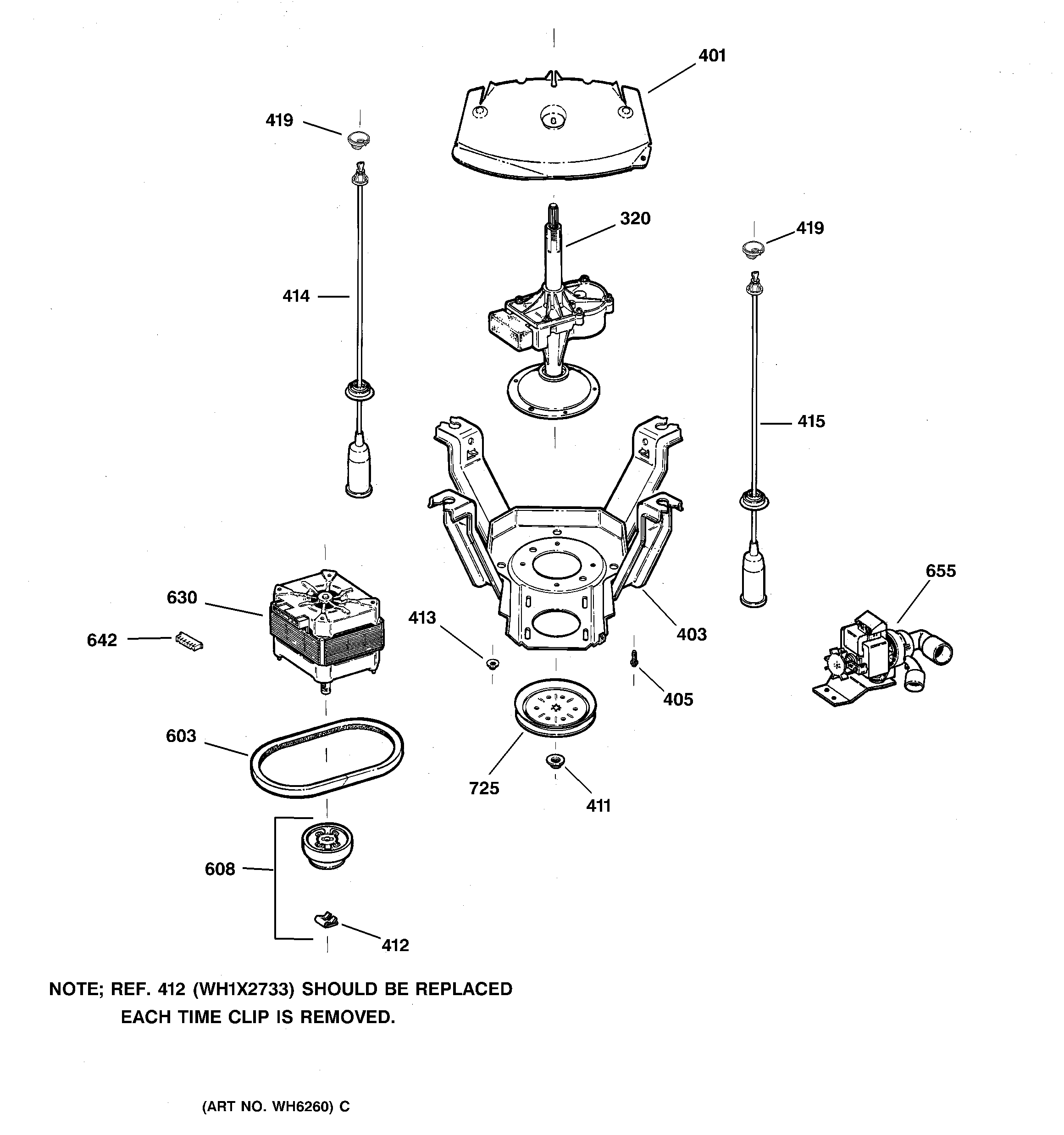 Suspension, pump & drive components