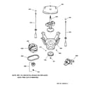 GE WVSR1060B0WW suspension, pump & drive components diagram