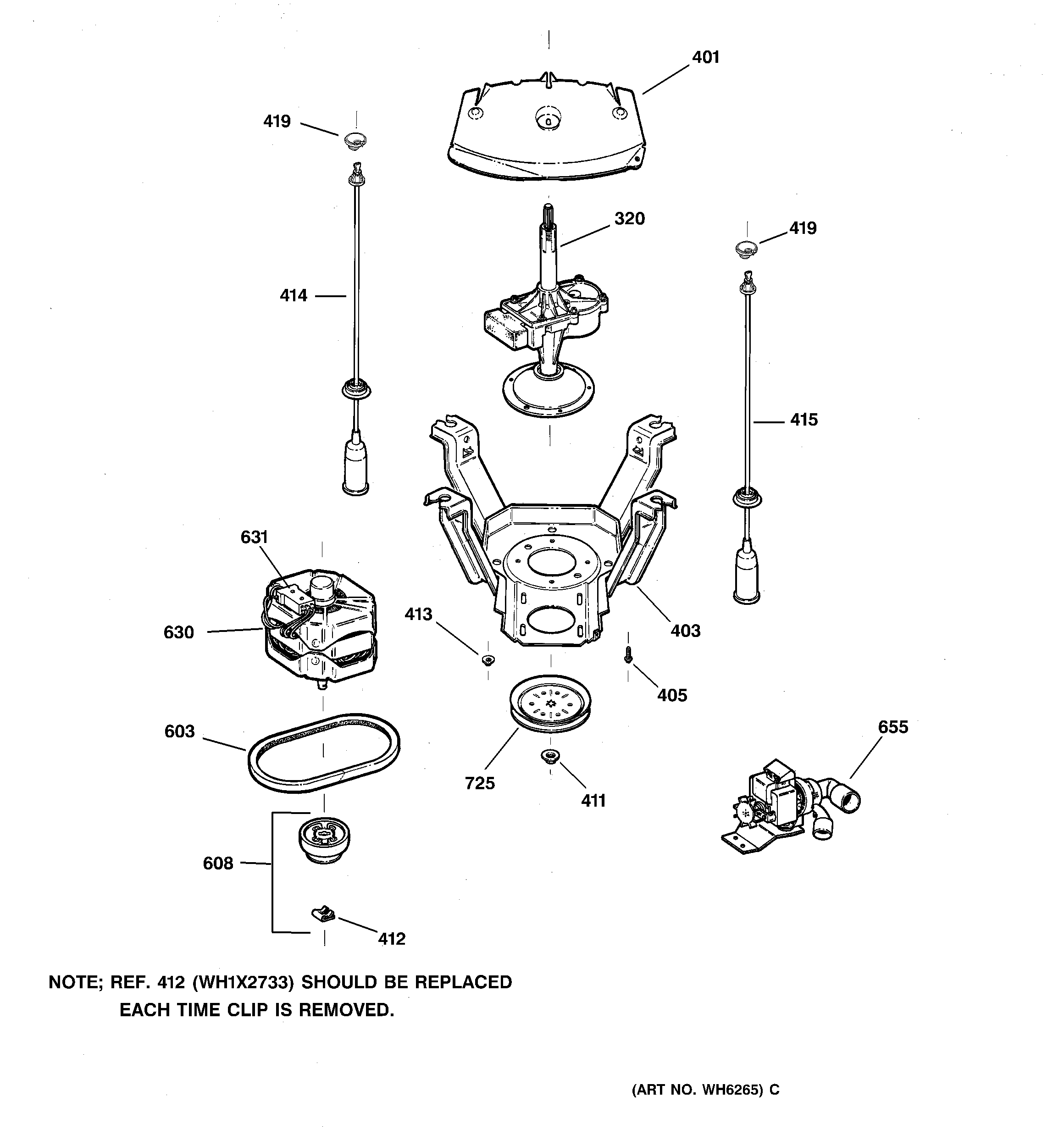 Suspension, pump & drive components