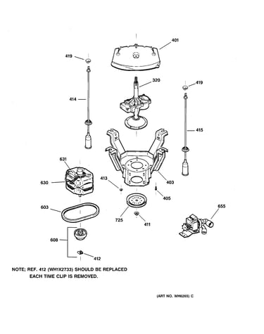 Suspension, pump & drive components