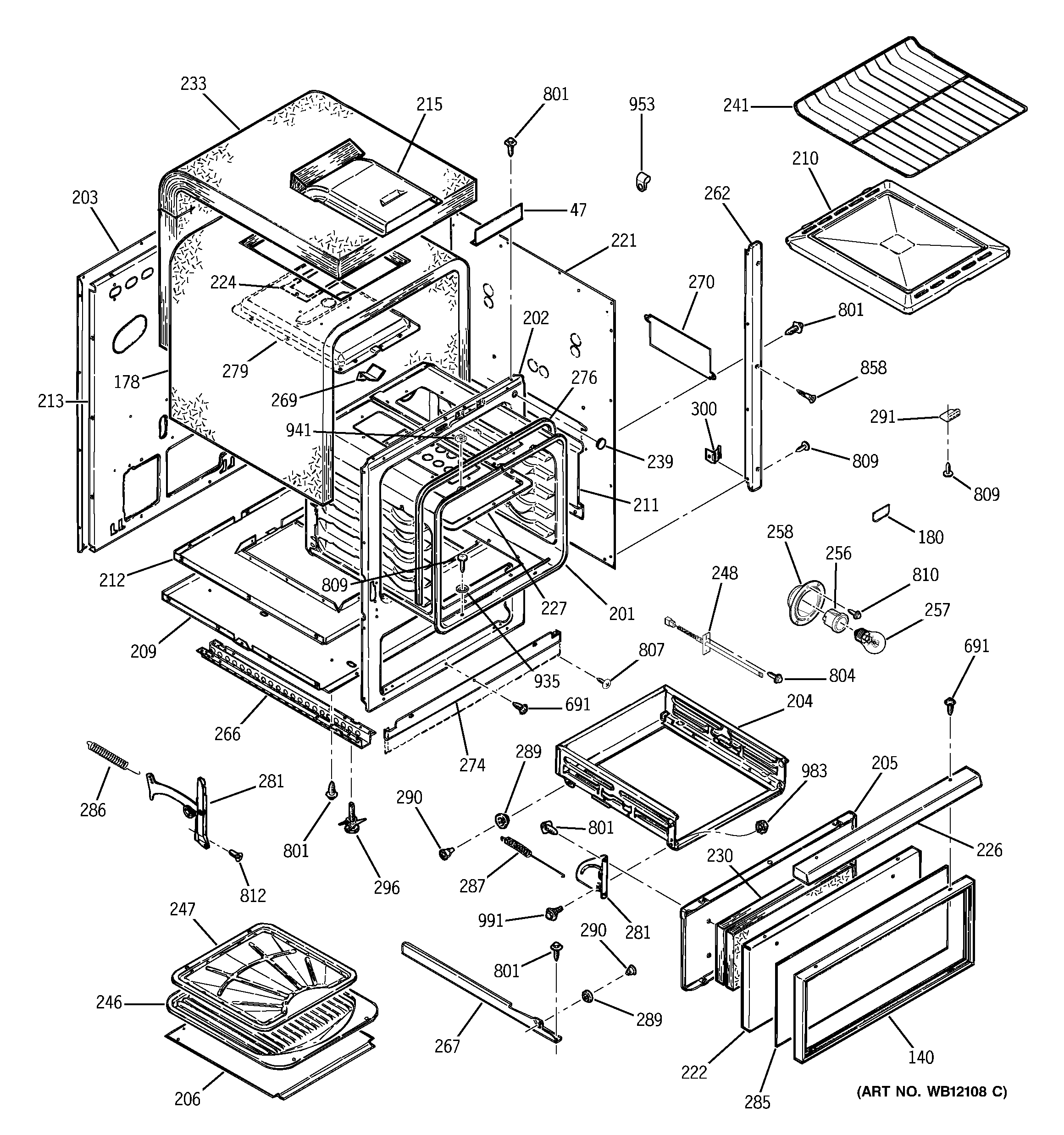 Body parts & drawer