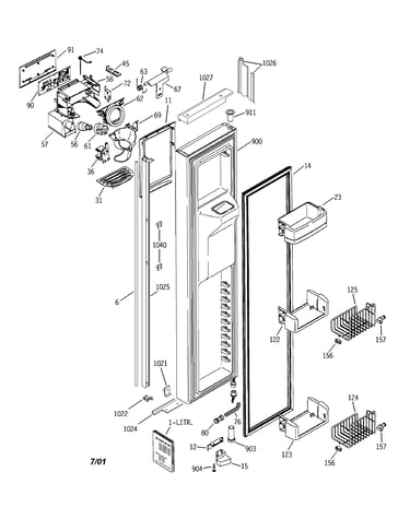 Freezer door