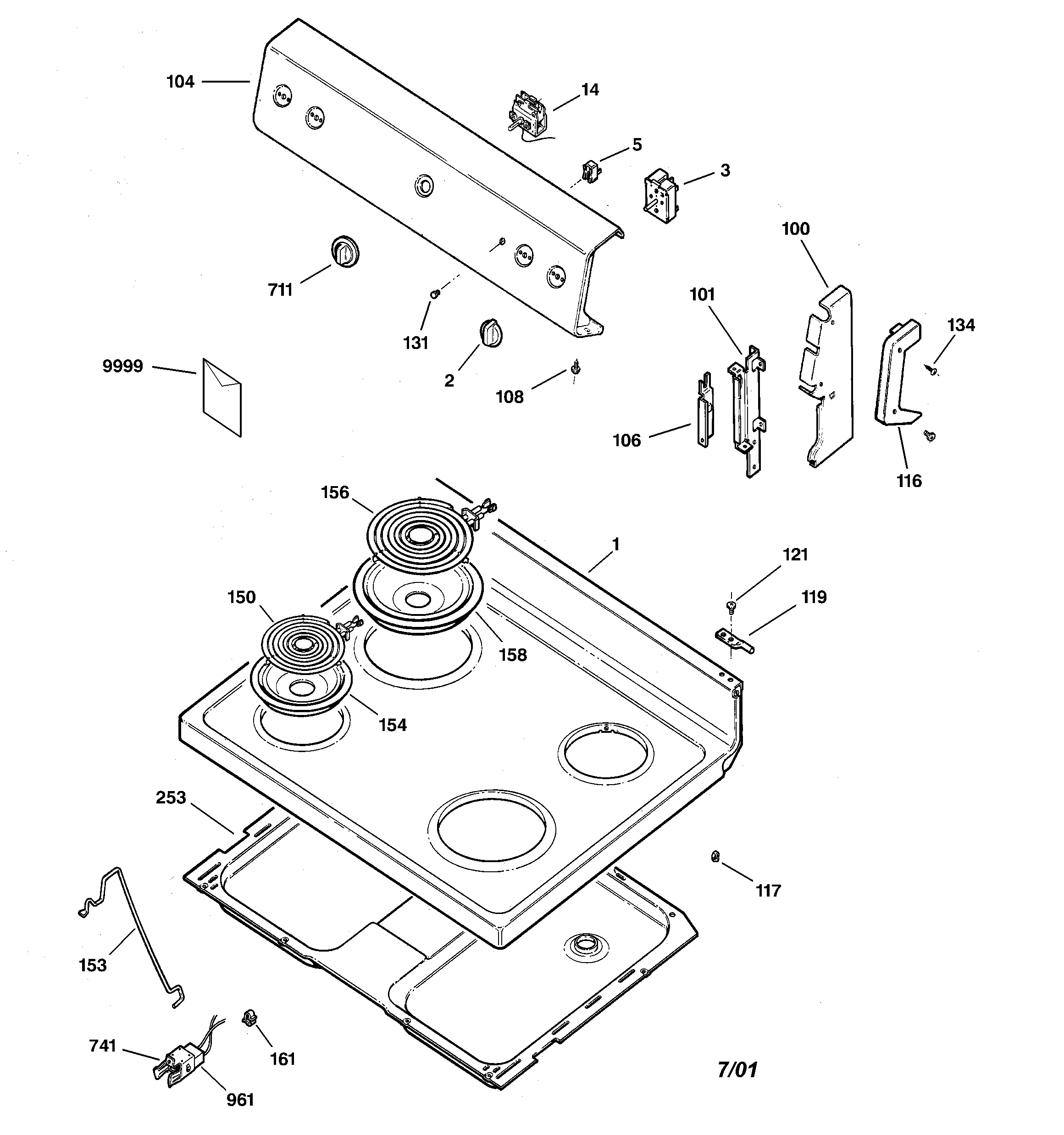 CONTROL PANEL & COOKTOP