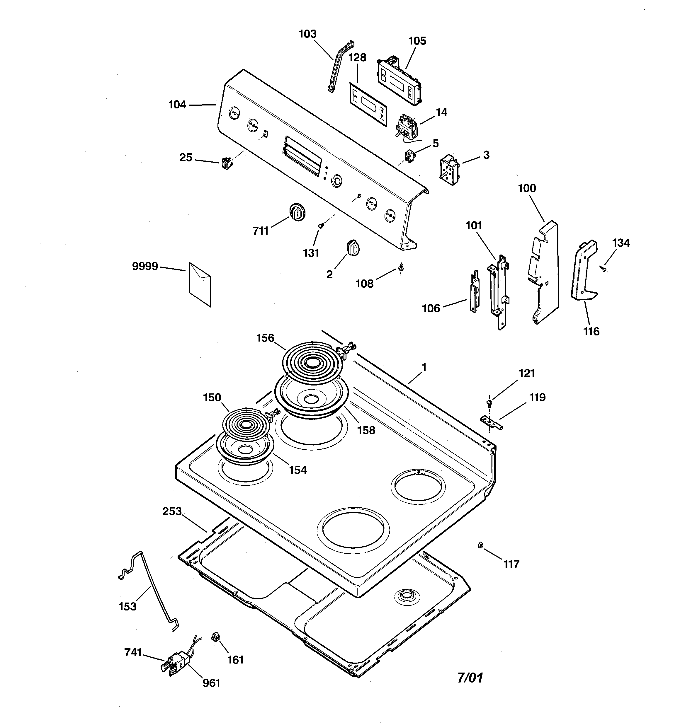 CONTROL PANEL & COOKTOP