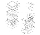 GE PSC23NHMAWW fresh food shelves diagram