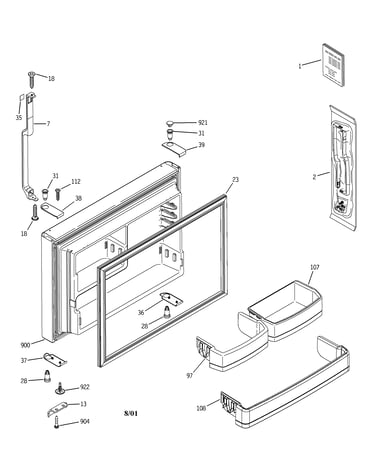 Freezer door