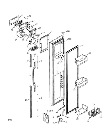 Freezer door