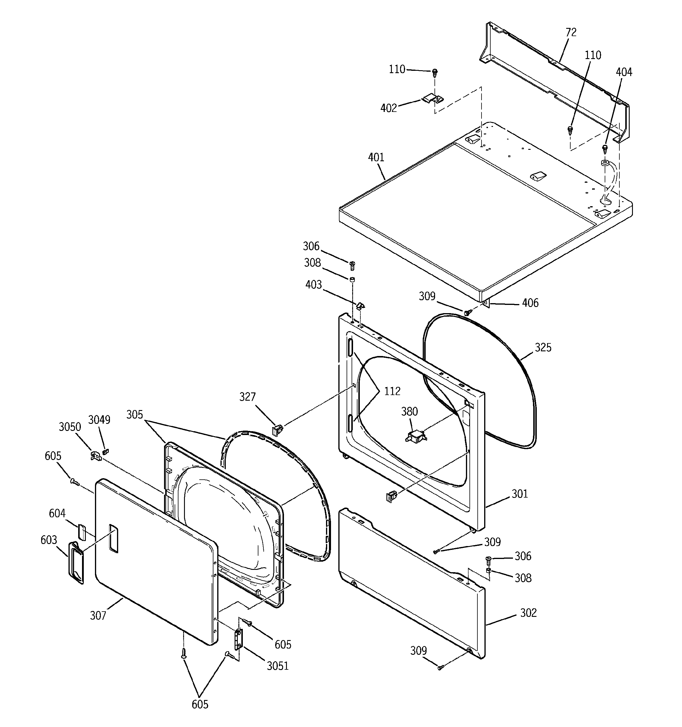 DOOR, FRONT, ACCESS & TOP PANEL