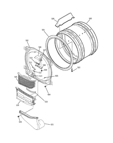 Front bulkhead, air duct & cylinder