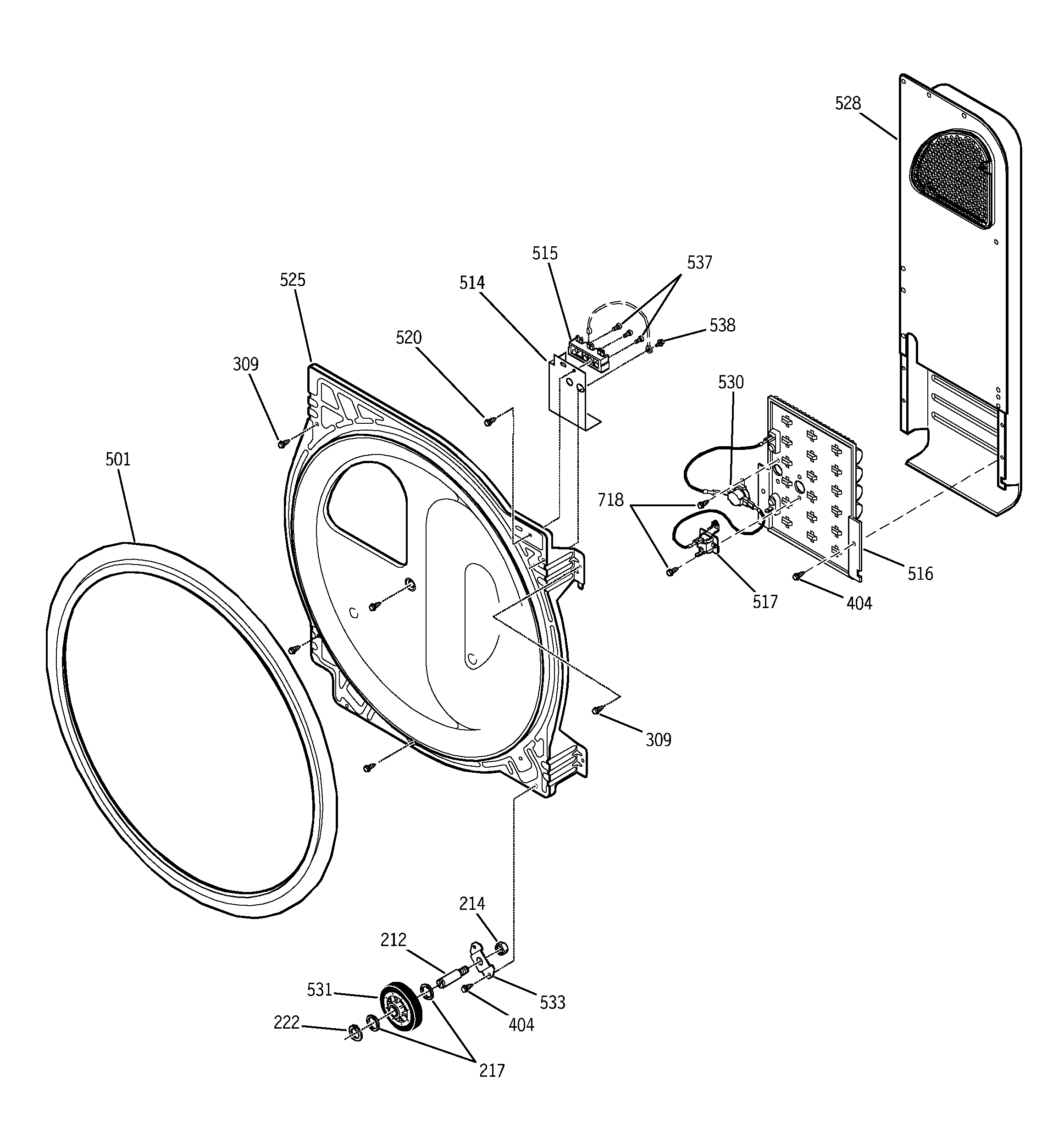 REAR BULKHEAD, ROLLERS & AIR DUCT