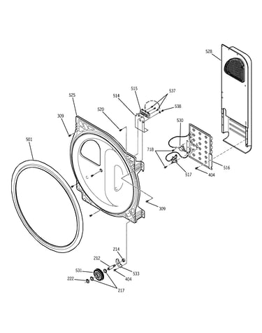Rear bulkhead, rollers & air duct