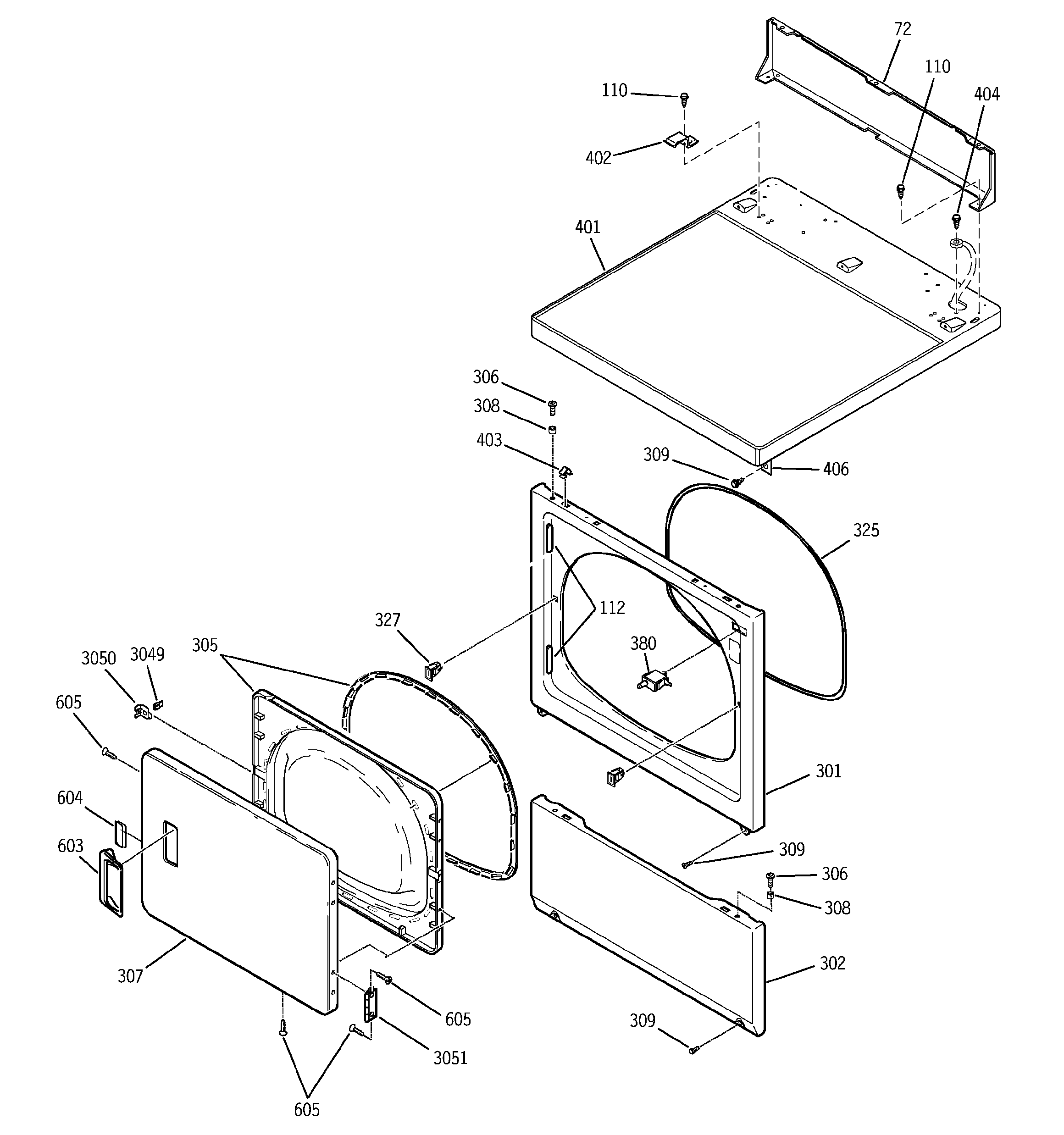 DOOR, FRONT, ACCESS & TOP PANELS