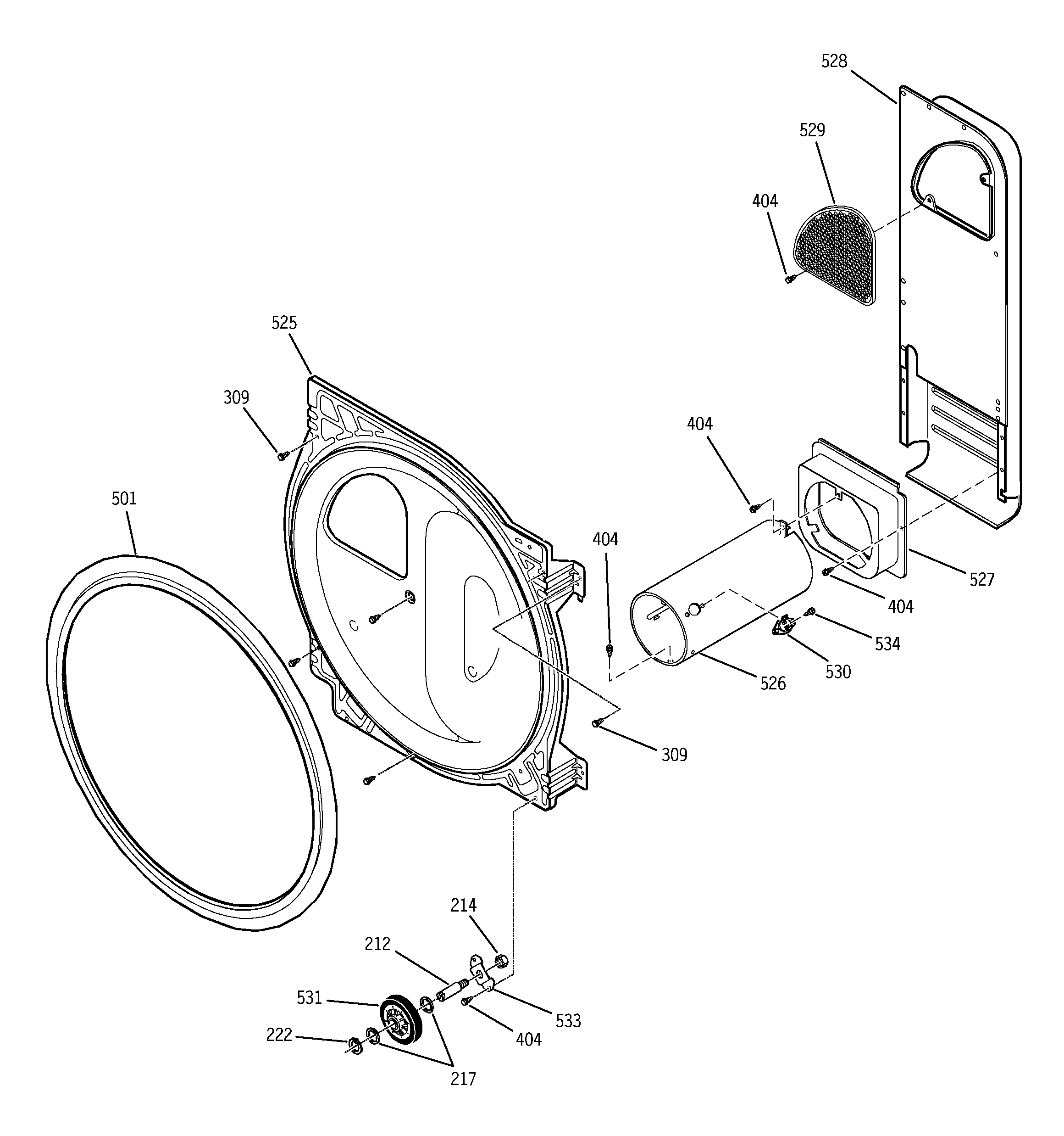 REAR BULKHEAD, ROLLERS & AIR DUCT A