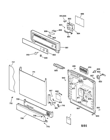 Escutcheon & door assembly