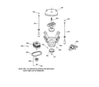 GE WBSE4220A0WW suspension, pump & drive components diagram