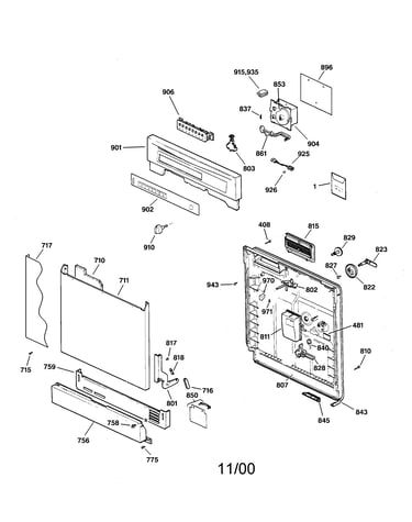 Escutcheon & door assembly