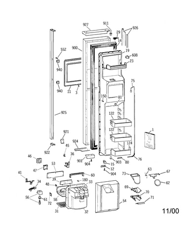 Freezer door