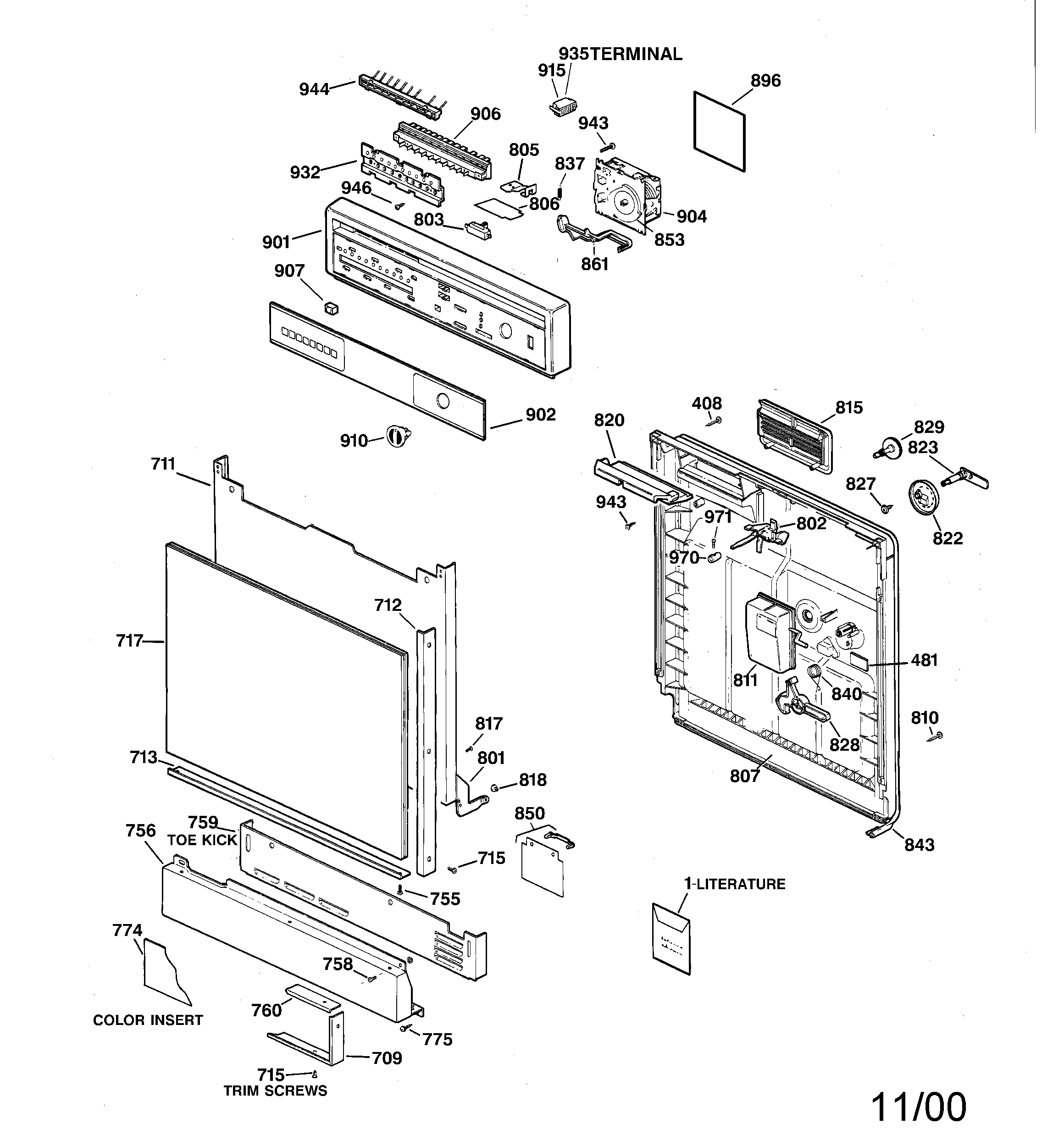 ESCUTCHEON & DOOR ASSEMBLY