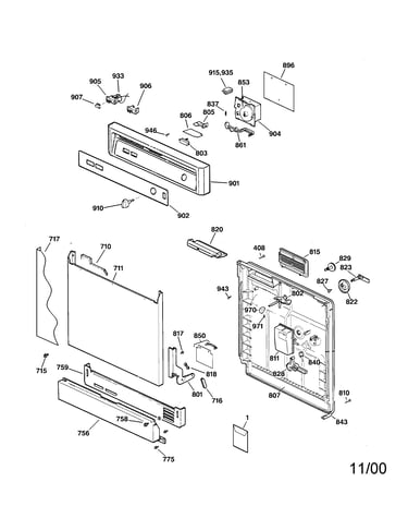 Escutcheon & door assembly