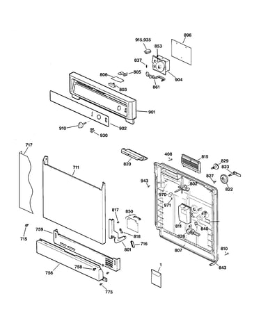 Escutcheon & door assembly