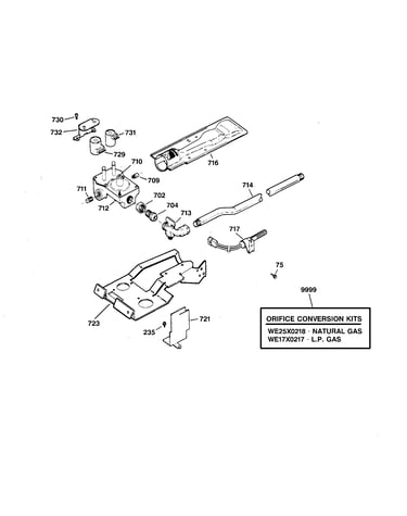 Gas valve & burner assembly