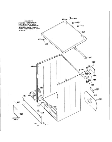 Cabinet & top assembly