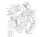 GE WPXH214A0WW tub & motor diagram