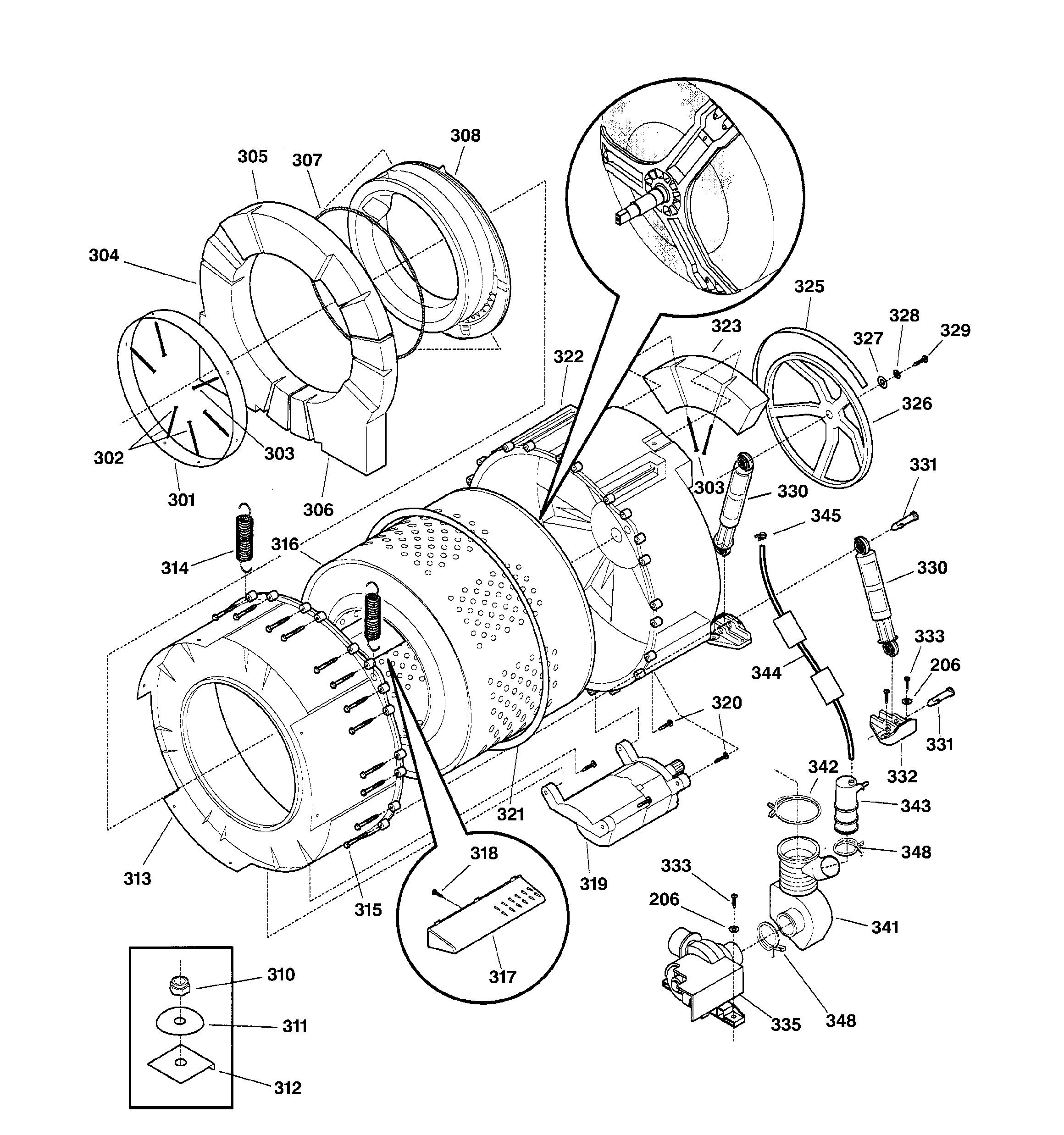 Tub & motor