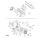 GE DNCD450GA1WC backsplash, blower & motor diagram