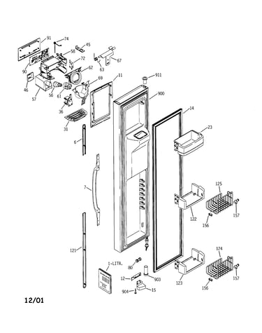 Freezer door