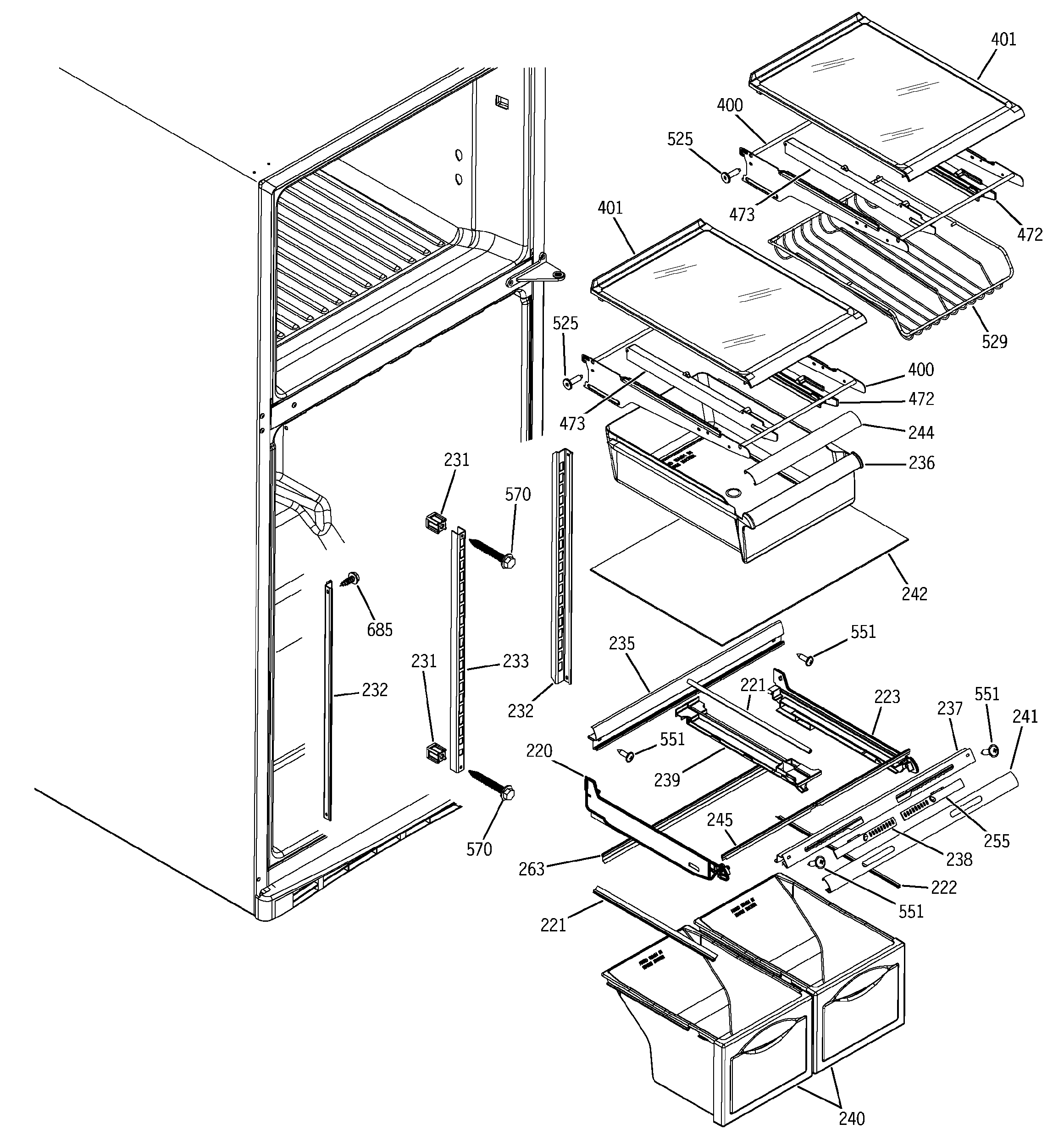 FRESH FOOD SHELVES