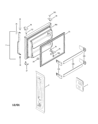Freezer door