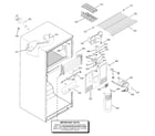 GE GTS18YBMBRWW freezer section diagram