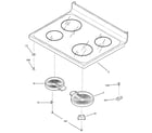 GE JB600CD1CC cooktop diagram