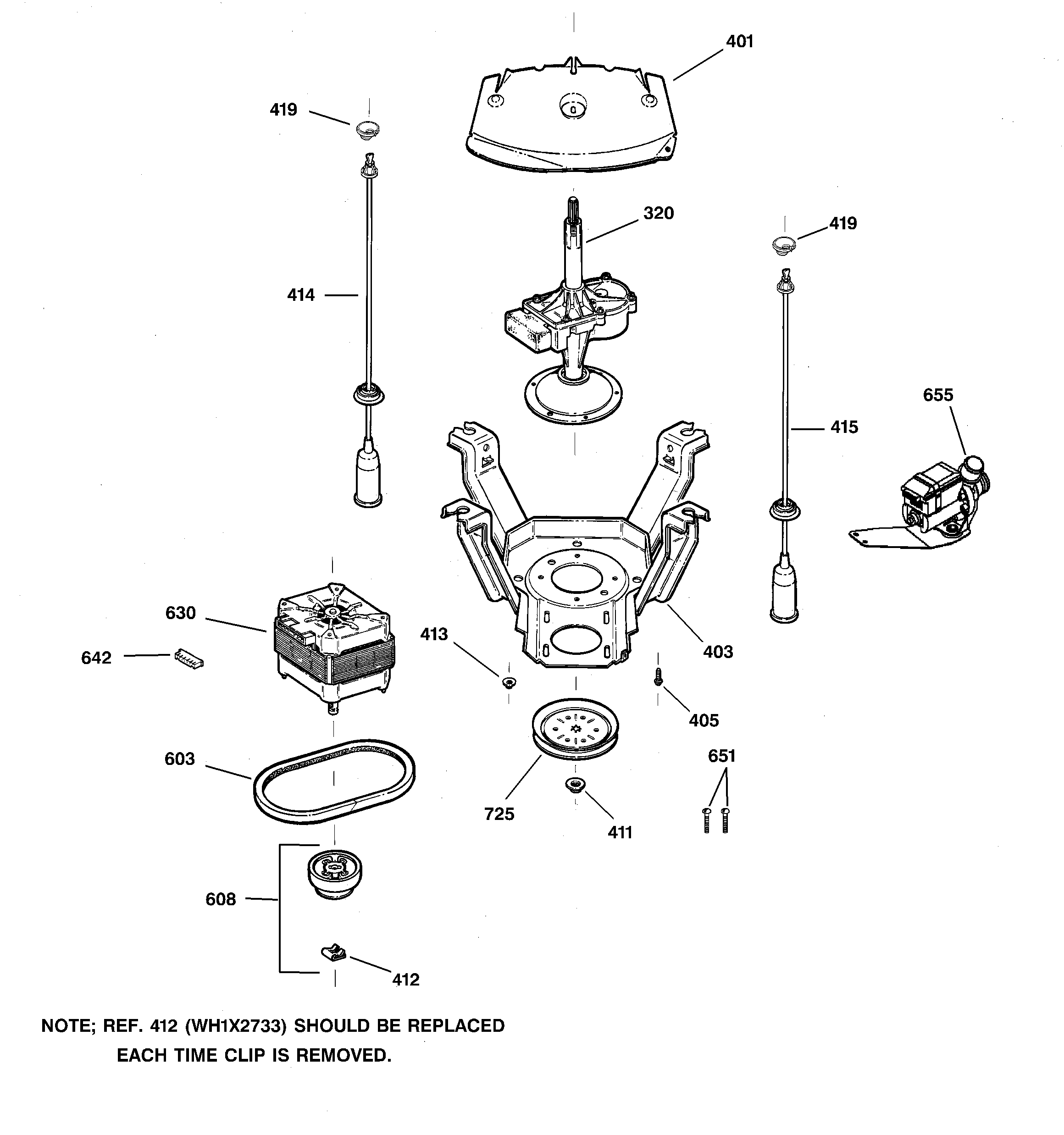 Suspension, pump & drive components