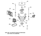 GE WHSB9000B0WC suspension, pump & drive components diagram