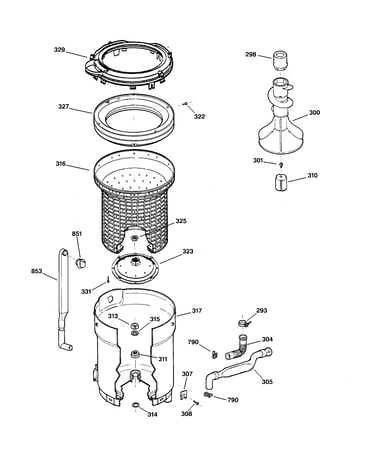 Tub, basket & agitator