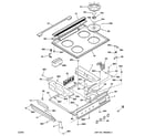 GE JGSP23BEY3BB control panel & cooktop diagram