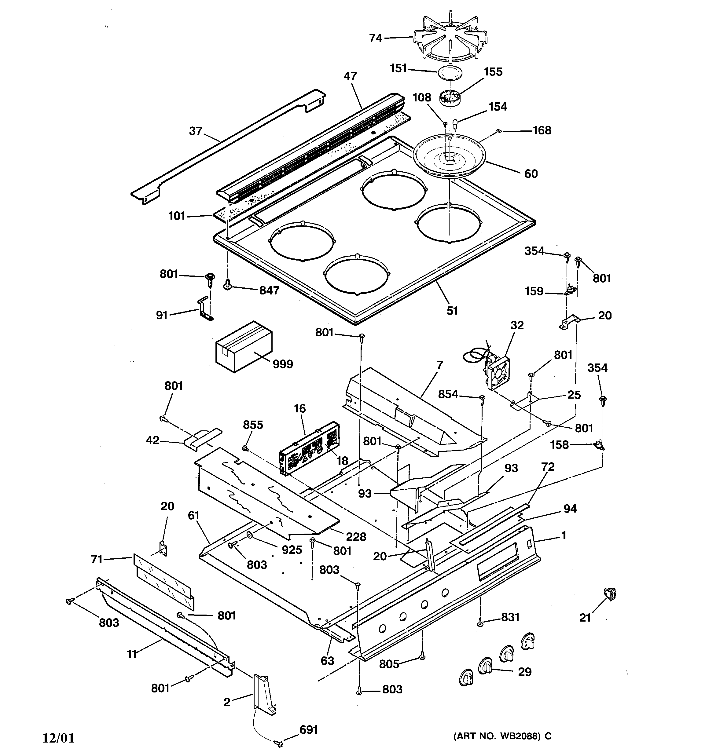 Control panel & cooktop