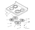 GE JB900CD1CC cooktop diagram
