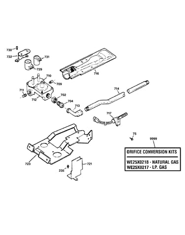 Gas valve & burner assembly