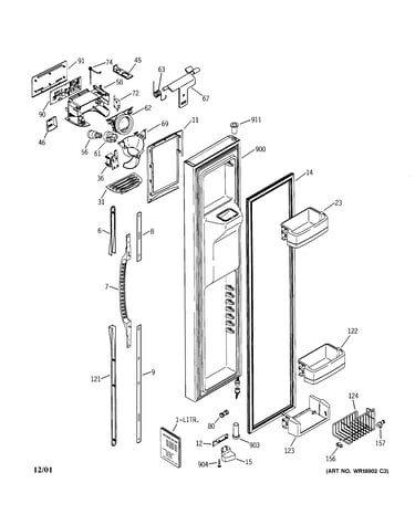 Freezer door