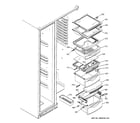 GE GCK21LEMAFCC fresh food shelves diagram