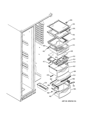 Fresh food shelves