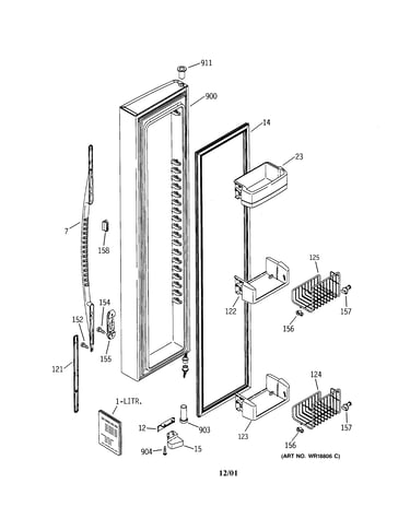 Freezer door