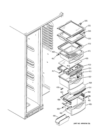Fresh food shelves